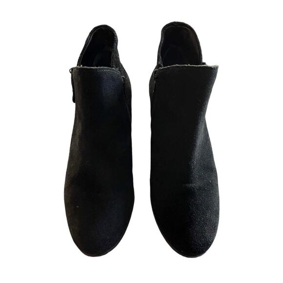 JACK ROGERS Peyton Black Suede Ankle Boots Leather Zipper Block Heels 7.5 EUC - Picture 9 of 11